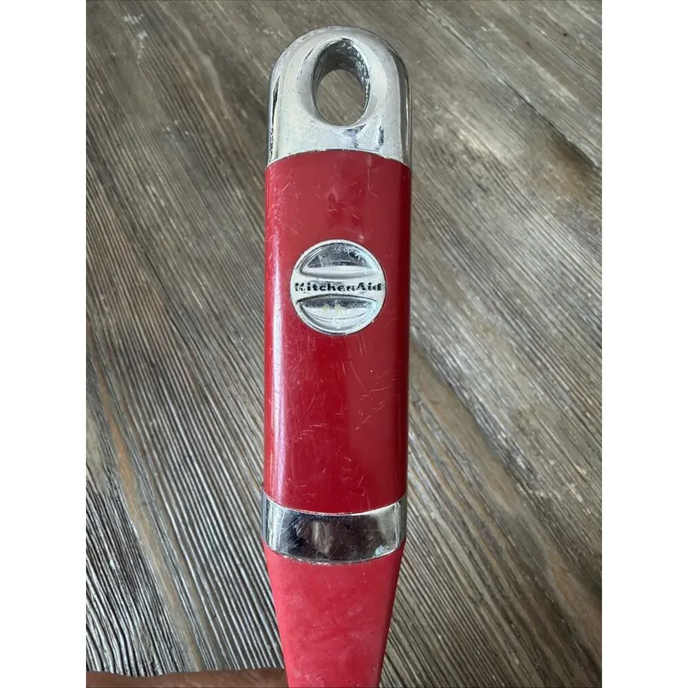 KitchenAid Slotted Spoon Skimmer Server Stir Large Red Heat Resistant 13 inch